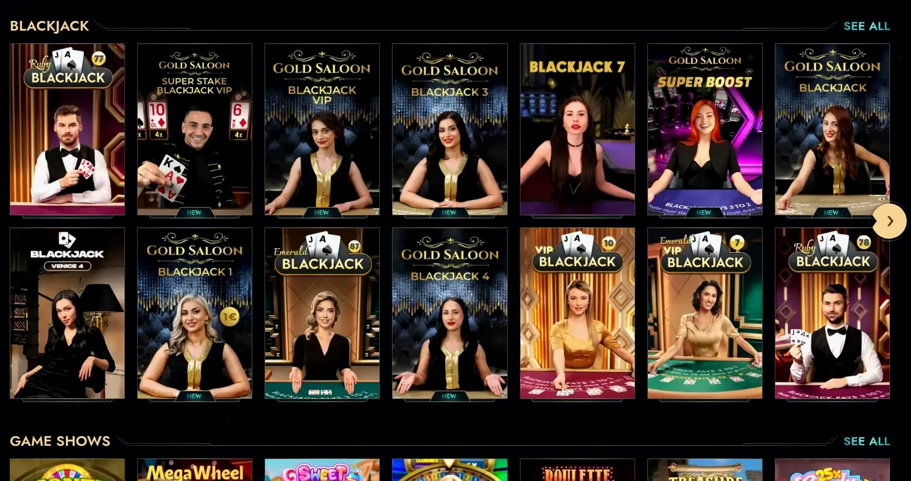 Игровой каталог Голд casino